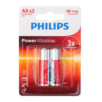 Pin Kiềm (Alkaline) AA Philips LR6P2B (Vỉ 2 viên)