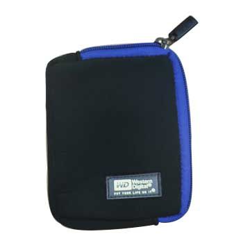 Túi đựng ổ cứng di động 2.5 inch ( Hàng khuyến mãi WD) - Túi Vải Đen phối Xanh