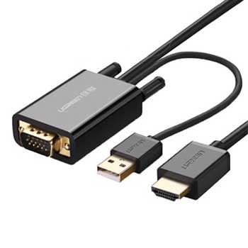Cáp Chuyển VGA Sang HDMI Có Âm Thanh UGREEN 30840 (Dài 2m)