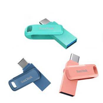 128GB SANDISK Ultra Dual Drive Go USB 3.1 - Type C SDDDC3 ( Gồm các màu : Green , xanh Navy , Hồng cam )