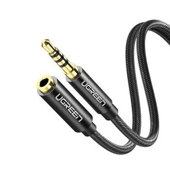 Cáp Audio 3.5mm 3 nấc nối dài 2m Ugreen 60847 (hỗ trợ mic và tai nghe)