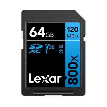SDXC 64GB Lexar 800x LSD0800064G-BNNNG