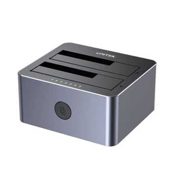 Dock ổ cứng 2 khe cắm 2.5/3.5 SATA3.0 UNITEK Y-3026GY01-EU