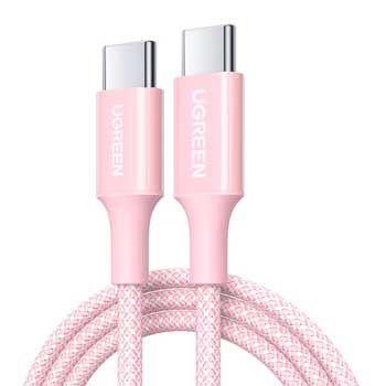 Cáp sạc nhanh 100W USB Type-C to USB Type-C dài 1M UGREEN 65251 (Màu Hồng)