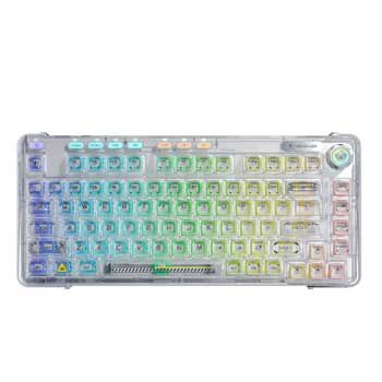 Bàn phím cơ không dây Gaming 3 Mode AULA F81 Ice Soul switch White