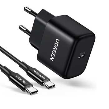 Cốc sạc nhanh USB Type-C 25W Ugreen 50581 (Kèm cáp USB Type-C to Type-C)