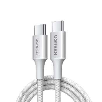 Cáp sạc nhanh 60W USB Type-C to USB Type-C dài 1M Ugreen 35218 (Màu Trắng)