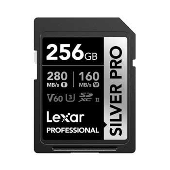 SDXC 256GB Lexar Professional 800X Silver PRO UHS-II Card LSDSIPR256G-BNNNG