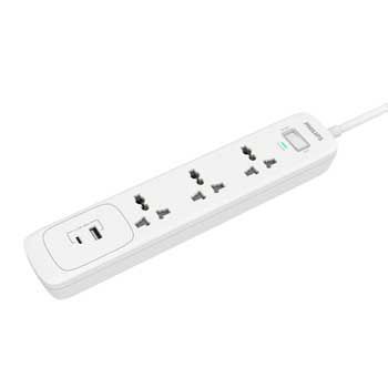 Ổ cắm điện dài 3m Philips CHP4339WB/74 (3 ổ cắm 3 chân + Usb + Usb typeC )