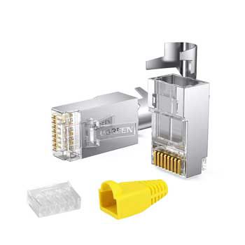 Đầu Bấm Mạng RJ45 Cat6/6A Ugreen 30900 (Hộp 50 cái) - Kèm đầu chụp nhựa