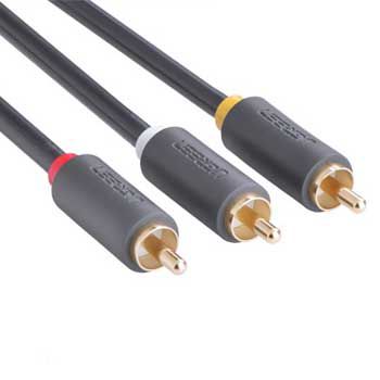 Cáp AV 3 đầu hoa sen 3RCA Male To 3RCA Male Ugreen 10524 (Dài 1.5 m)