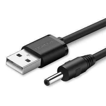 Dây chuyển nguồn USB 2.0 sang DC1.35 x 3.5mm Ugreen 10376 (dài 1m)