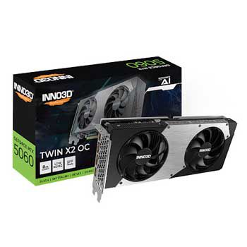VGA 8GB INNO3D GeForce RTX 5060 Twin X2 OC 8GB (N50602-08D7X-195070N)