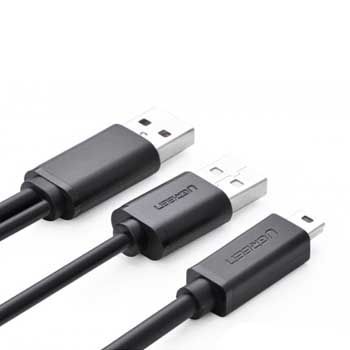 CABLE USB sang Mini USB Ugreen 10347 (có hỗ trợ nguồn) dài 1m
