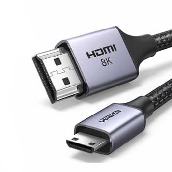 Cáp chuyển đổi Mini HDMI to HDMI 2.1 dài 2M Ugreen 15515 ( hỗ trợ Dynamic HDR, eARC )
