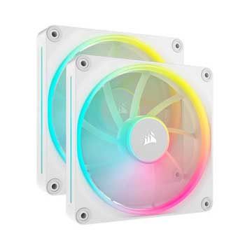Fan case Corsair iCUE LINK LX140 RGB 140mm PWM Fans Starter Kit White CO-9051032-WW ( Bộ 2 Fan)