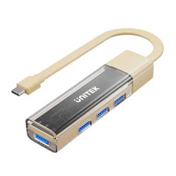 HUB USB Type C sang 4xUSB 3.0 UNITEK H1319A ( Màu Nâu )