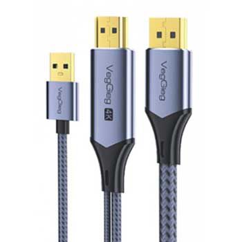 Cáp chuyển đổi HDMI (M) sang Displayport (M) Dài 2m VEGGIEG V-Z102
