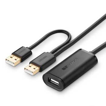 Cáp nối dài USB 2.0 Ugreen 20213 (5m) Có hỗ trợ nguồn