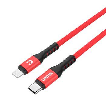 Cáp sạc nhanh USB Type-C -> Lightning Dài 1m - 20W PD UNITEK C14060RD