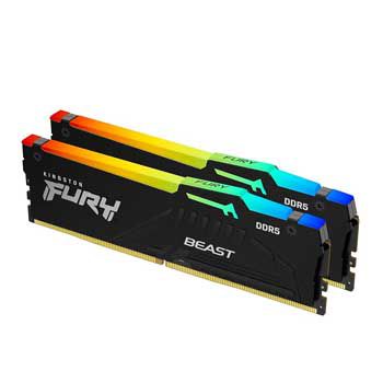 64GB DDRAM 5 6000 Kingston Fury Beast RGB - KF560C30BBAK2-64 (Kit)