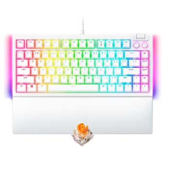 Bàn phím cơ Razer BlackWidow V4 75% Hot swappable Mechanical Gaming Keyboard US Layout FRML RZ03-05001700-R3M1 (Màu trắng)