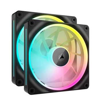 Fan case Corsair iCUE LINK LX140 RGB 140mm PWM Fans Starter Kit Black CO-9051028-WW ( Bộ 2 Fan)