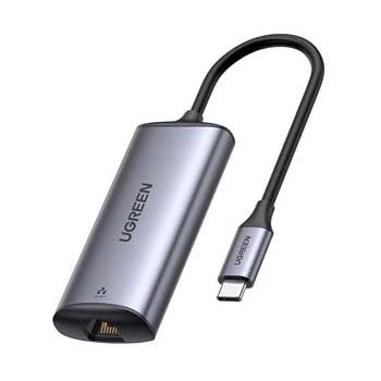 Đầu đổi USB-C to LAN Ugreen 70446 (vỏ nhôm) hỗ trợ 2500Mbps