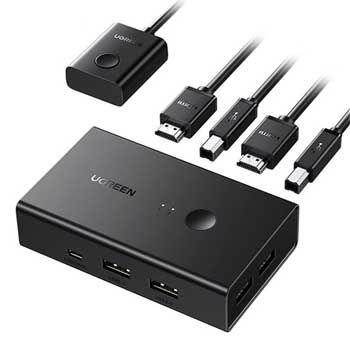 KVM SWITCH HDMI ( 2 In 1 Out ) UGREEN 90478