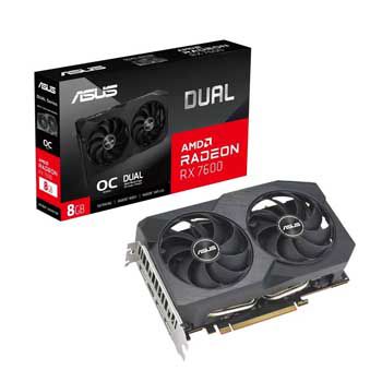 8GB ASUS Dual Radeon RX 7600 V2 OC Edition (DUAL-RX7600-O8G-V2)