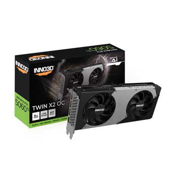 VGA 8GB INNO3D GeForce RTX 5060Ti Twin X2 OC 8GB GDDR7 (N506T2-08D7X-193075N)