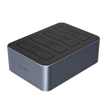 Đế ổ cứng (Docking) 4 khe cắm TypeC USB 3.2 Gen2 ORICO ORICO-6646C3-C-EU-GY-BP