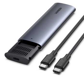 Thiết bị đựng ổ cứng M.2 SATA NVMe PCIe 3.0 Ugreen UGREEN 10902 ( hỗ trợ B-Key và M+B Key 2230/2242/2260/2280, 10Gbps cổng USB type C )