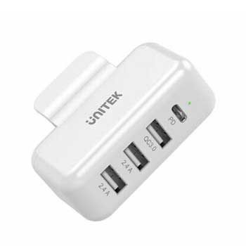 Đầu chuyển sạc Macbook -> 2USB 2.4A+ USB 3.0 + PD 45W UNITEK P1002A