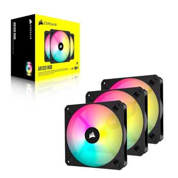 Fan case Corsair Bộ 3 Fan iCUE AR120 Digital RGB 120mm - Black (CO-9050167-WW)