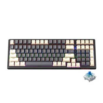 NEWMEN Bàn phím cơ Gaming có dây GM328 Xám Trắng, Blue Switch