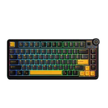 Bàn phím cơ Gaming không dây AULA AU75 màu Đen + Xám + Cam Star Vector Switch