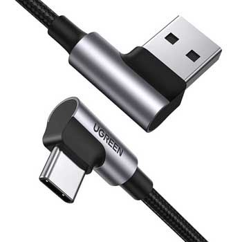 Cáp USB to USB-C UGREEN 20856 (Dài 1m) Bẻ góc 90 độ