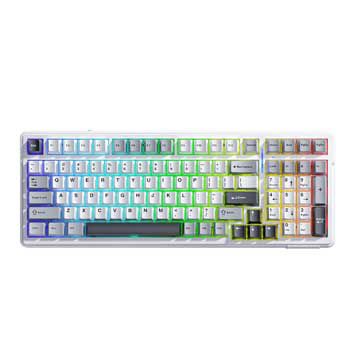 Bàn Phím Gaming cơ không dây 3 mode AULA F99 màu Xám, Trắng, Đen, Grey Wood switch