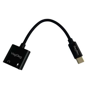Cáp USB-C sang Cổng Âm Thanh AUX 3.5 + Mic VEGGIEG V-K105