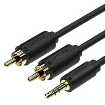 Cable LOA 1 Jack 3.5mm -> 2 RCA UNITEK C9026BK ( Dài 20m )